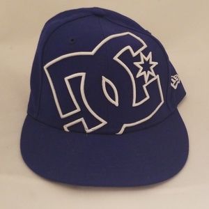 Vintage New Era DC Blue Sz 7 Fitted Hat
